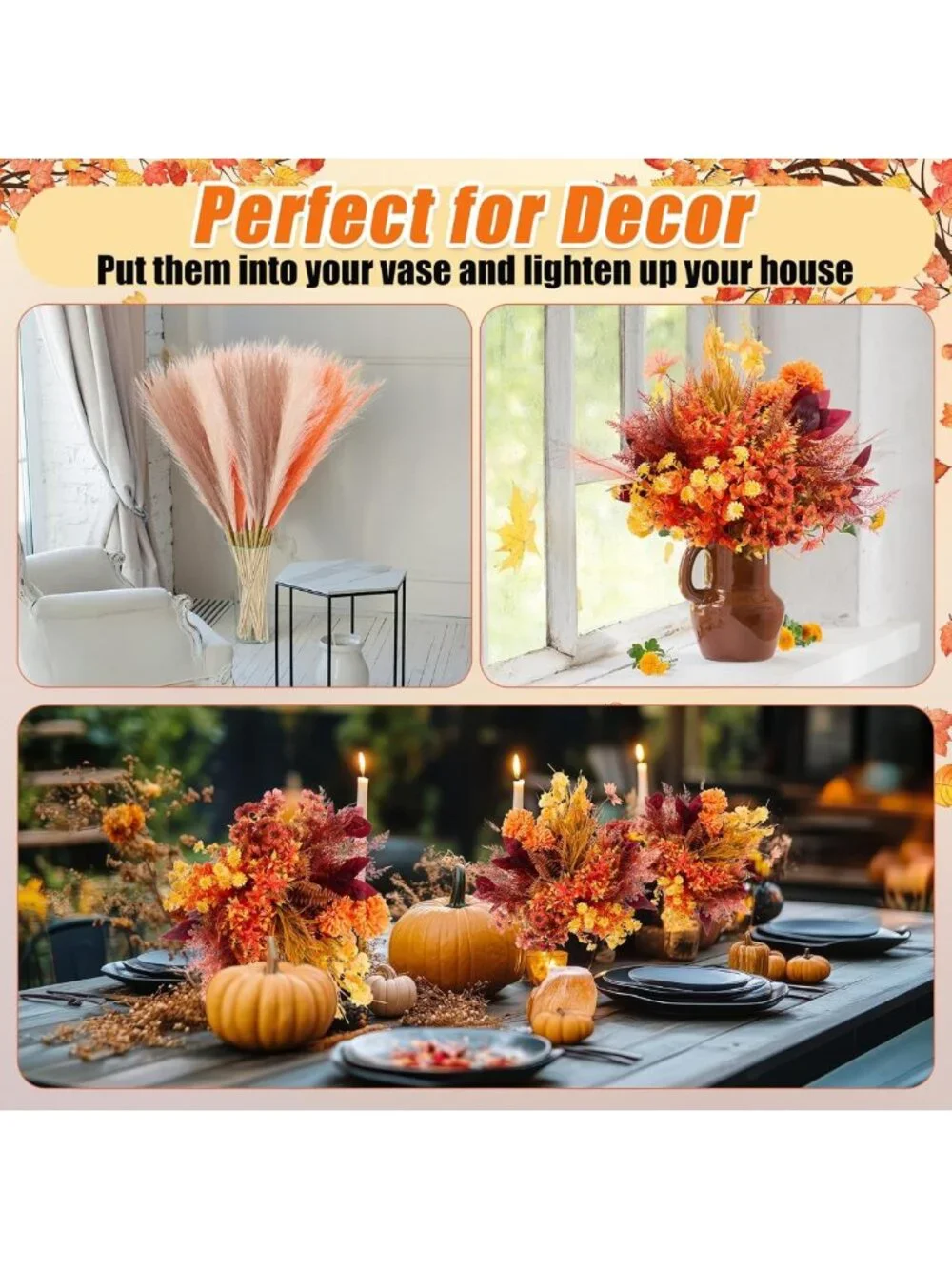 100 Bundles UV Resistant Artificial Flowers - Bulk Faux Plants for Home Decor